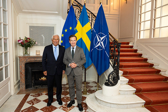 3. Prime Minister Ulf Kristersson and President of the European Council António Costa.