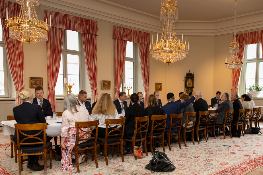 People sitting around a table