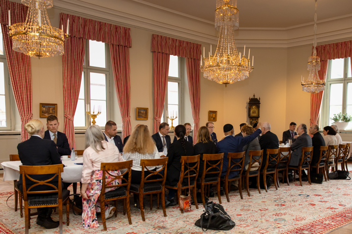 People sitting around a table