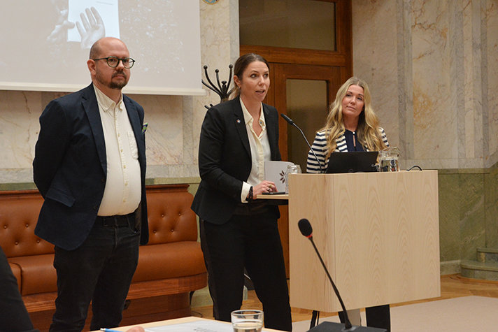 Anna Florén, Program Director at Voksenåsen and teachers Helena Hermansson and Fredrik Sjöholm.